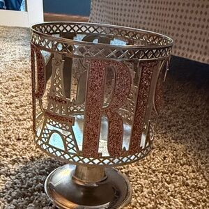 Bath & Body Works Paris Candle Holder - Silver and Pink